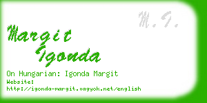 margit igonda business card